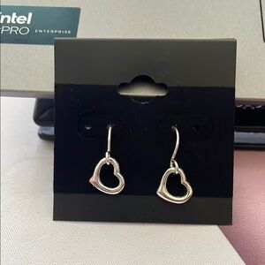 Elegant Silver Heart Earrings
